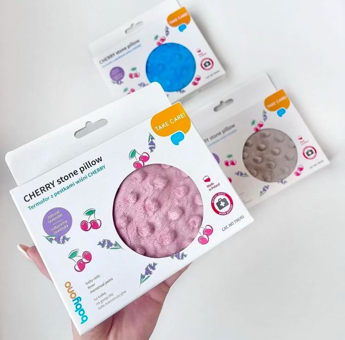 Грілочка з кісточок вишні та ароматом лаванди Babyono 13х16см