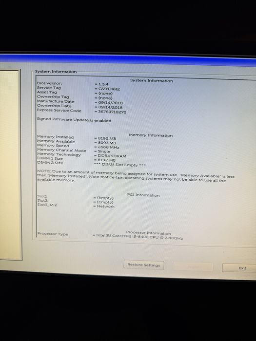 Dell Vostro 3470 / Core i5-8400 / 8GB DDR4