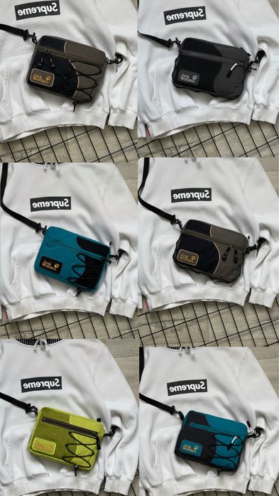 Сумка , вручну виготовлена з оригінальної куртки Jack Wolfskin