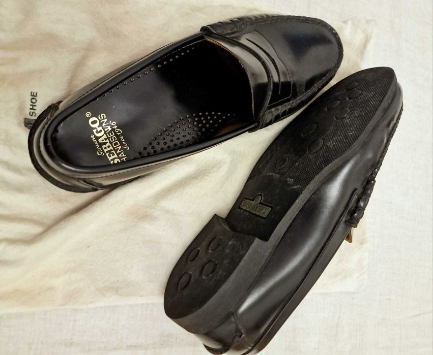 sapatos Sebago clássico, pretos n° 43 (8 1/2 uk)