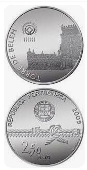Moedas de coleção portuguesas de  2,5€