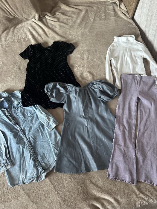 Сукня джинсова велюрова шкіряна лосіни кльош гольф в рубчик zara next
