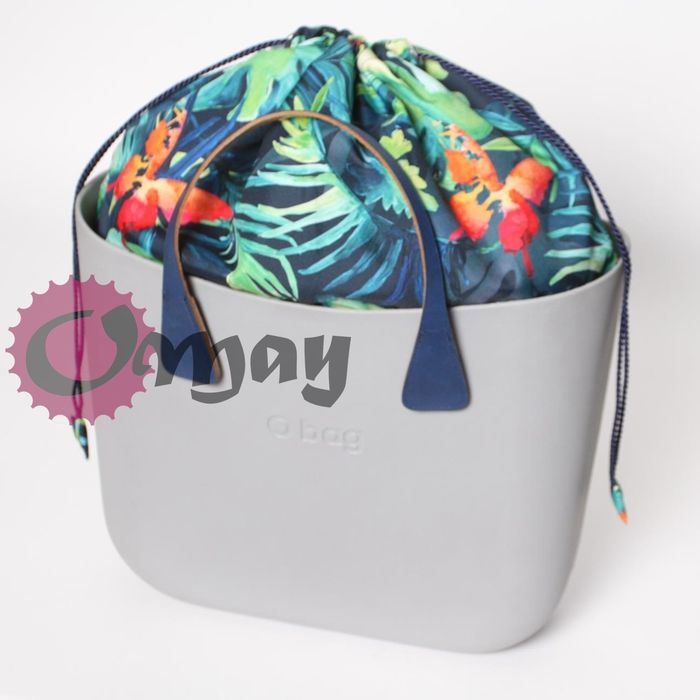 Granatowy organizer do OBAG STANDARD worek liście dżungla komin OMAY