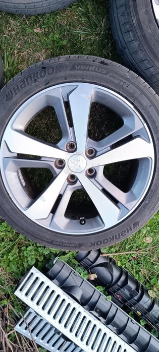 Felgi Peugeot 5x108 7.5jx17 et44 + opony Hankook 24r + śruby.