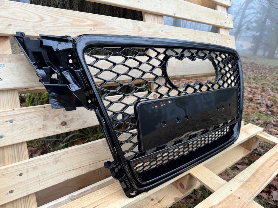 Grill Atrapa Audi A4 B8 08-11 styl RS4 Quattro ALL BLACK
