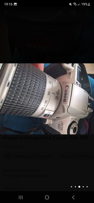Máquina fotográfica Canon eos 300+ objectiva