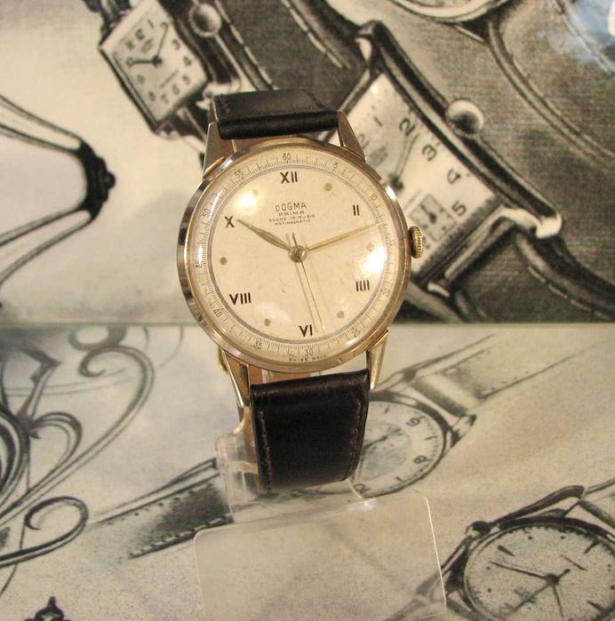 Zegarek kolekcjonerski WW2 DOGMA PRIMA 15 Jewels Duży model Swiss