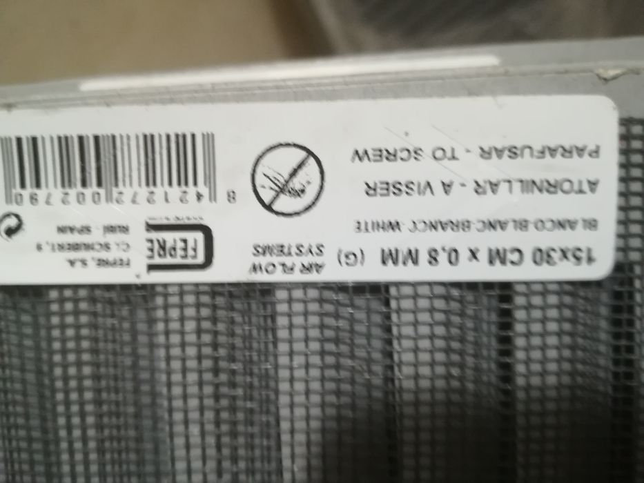 Grelhas de ventilação