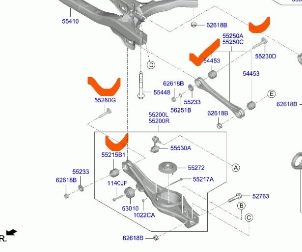 Саленблоки і болти Kia Niro - Hyundai Kona 280 грн 1 елемент