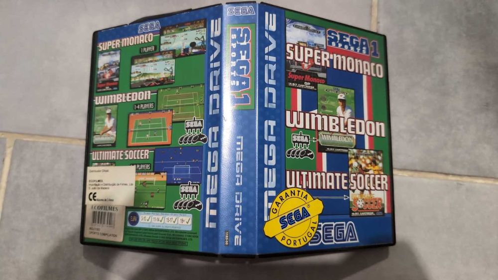 Sega Sports 1:Super MonacoGP,Wimbledon,Ultimate Soccer Megadrive (CIB)