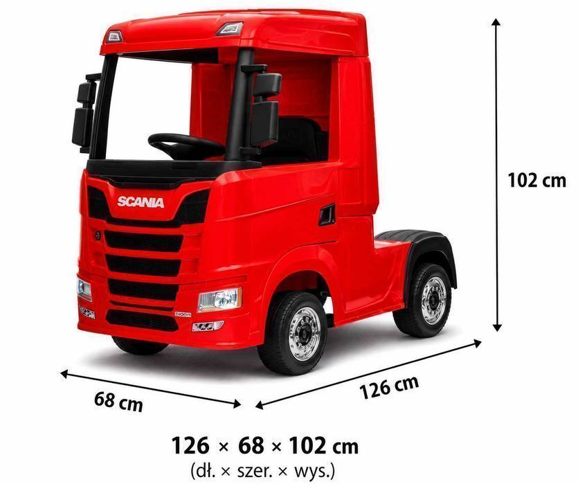 Scania TIR Auto Na Akumulator Pojazd dla dzieci 4x4 Napęd 4 Kół LED