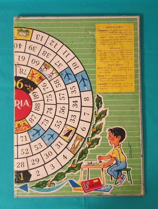 Jogo da Glória vintage - Anos 60 - Karto
