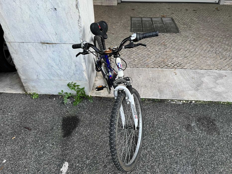 Bicicleta Team Azul e Branca