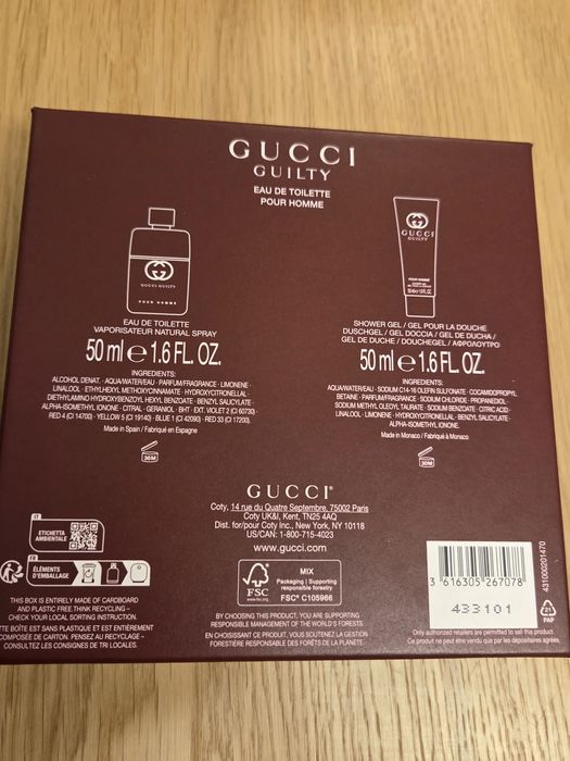 Gucci guilty pour homme zestaw perfum Żel