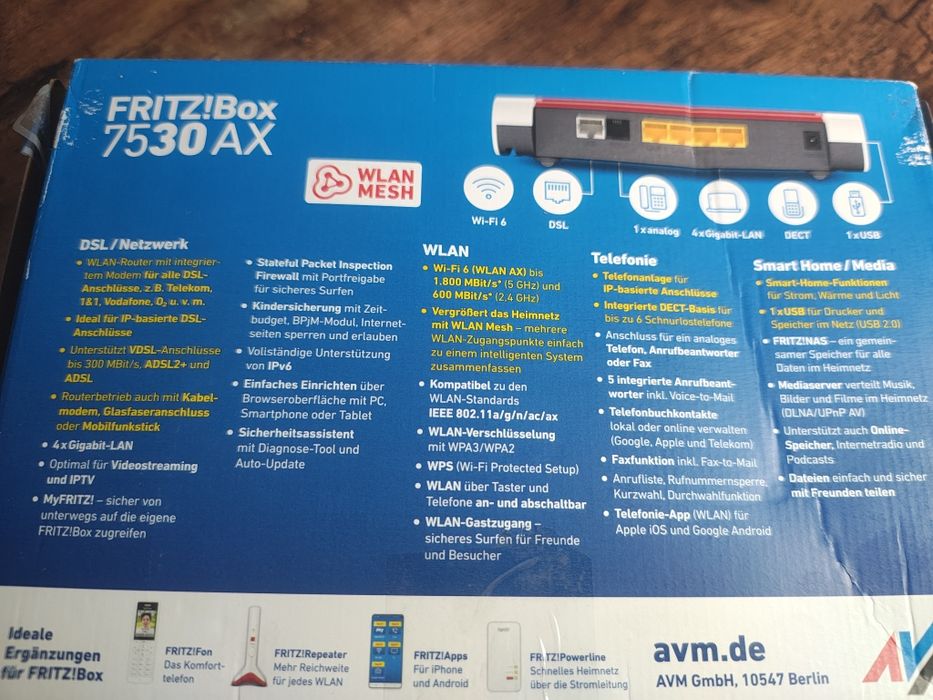router FRITZ!Box 7530 AX idealny szybka stabilna sieć