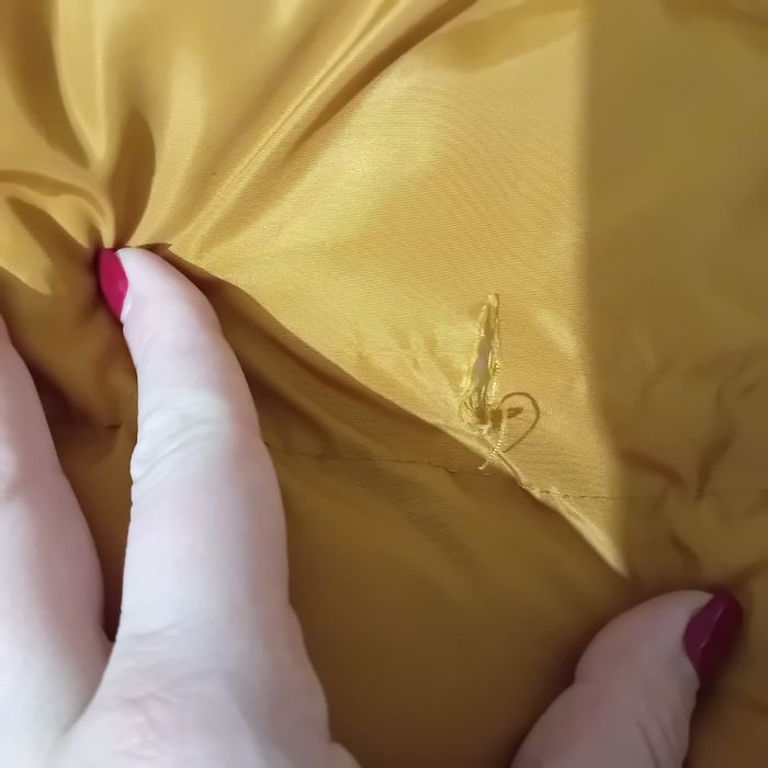 Ruda ciepła kurtka na 140 cm