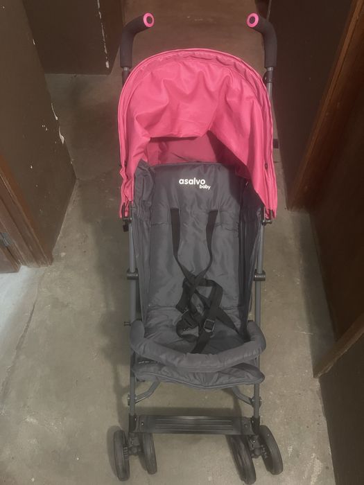 Carrinho bebe Asalvo rosa