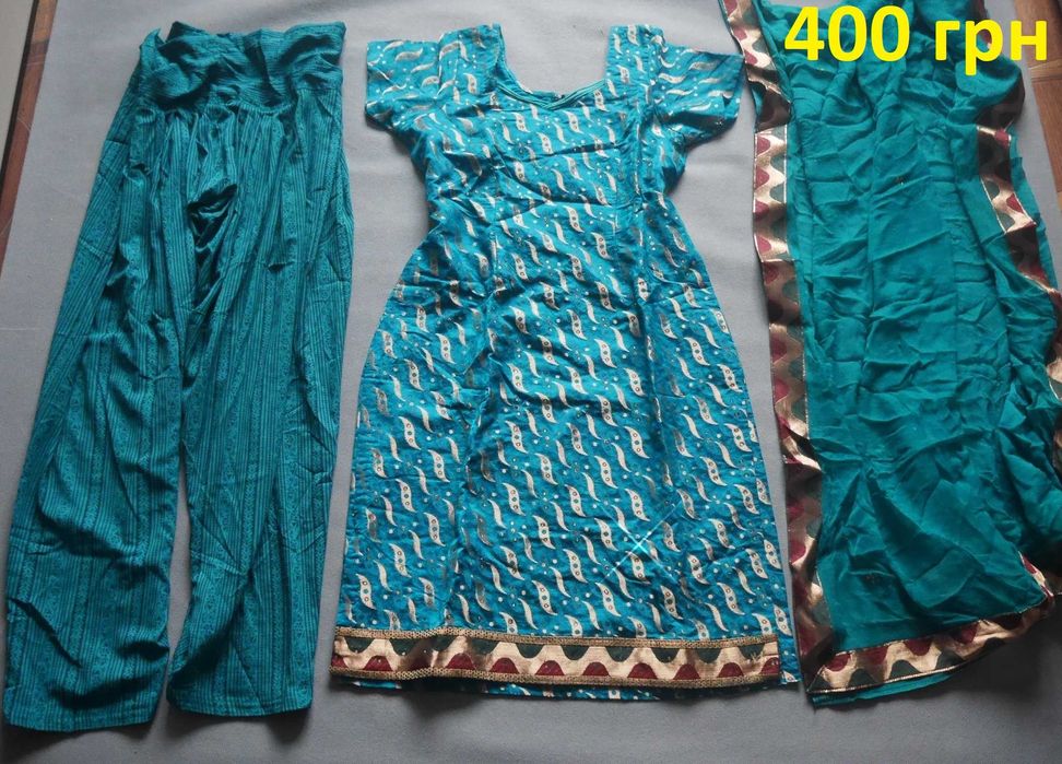 Размер 50 Индийский восточный костюм, пенджаби, сари индийское