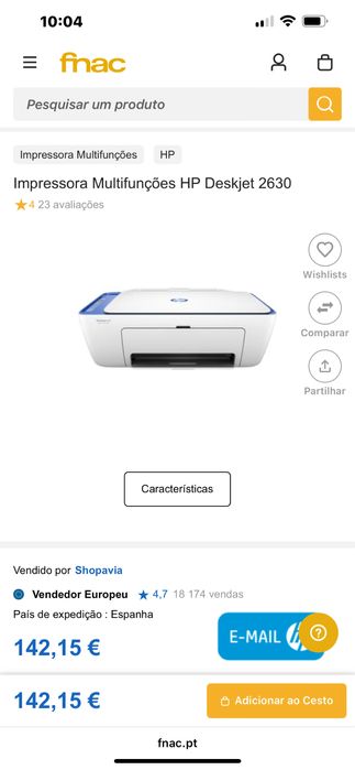 HP 2630 Deskjet Multifuncões + Tinteiro Novo HP 302