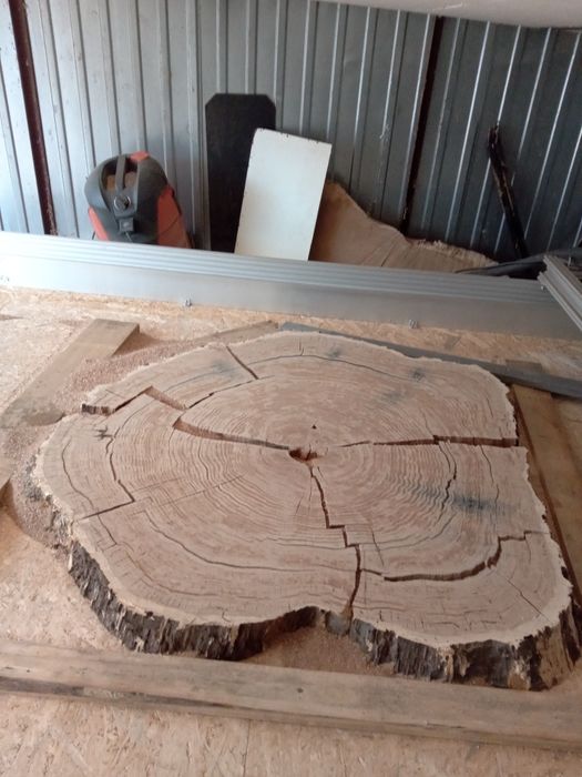 Plaster dębowy po planowaniu