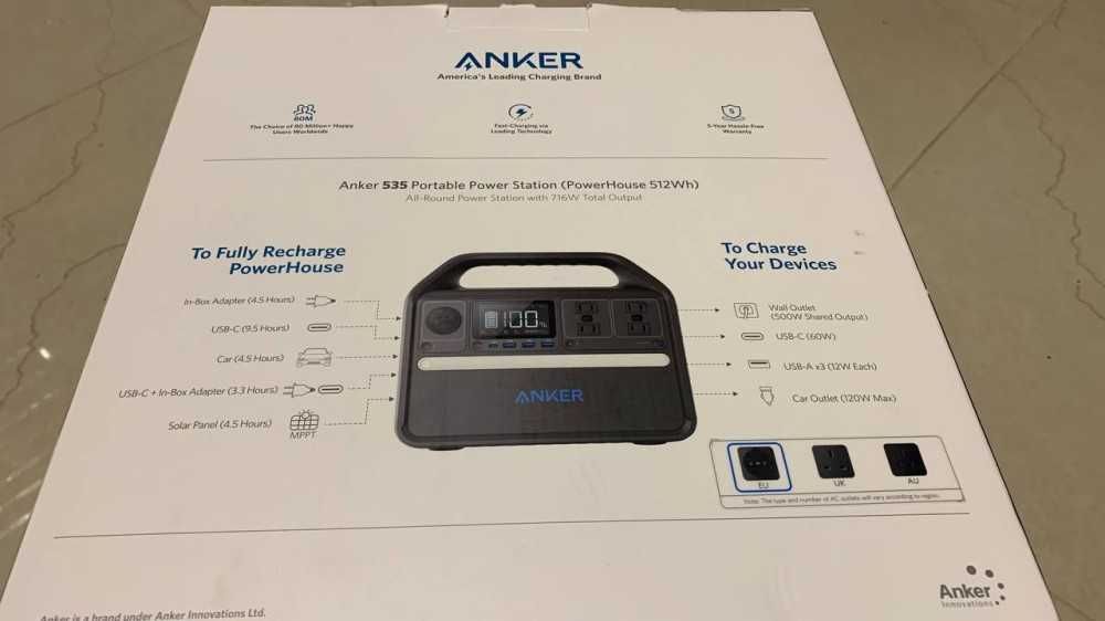 Anker 535 Portable Power Station Портативна зарядна станція чорна