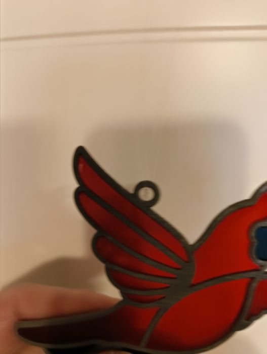 Papuga witraż imitacja szkła