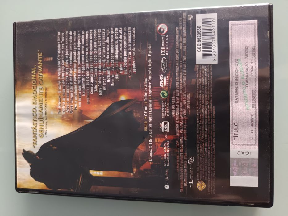 DVD Batman o inicio