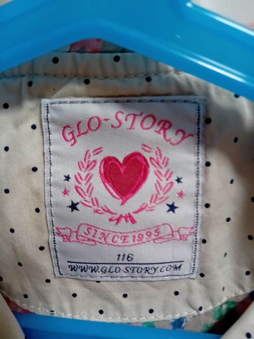Kurtka parka 116 beżowa kropki boho