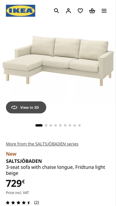 sofá da Ikea como novo