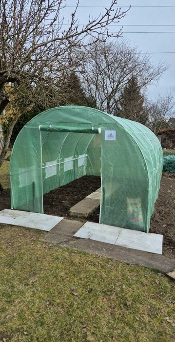 NOWY Tunel Ogrodowy Foliowy Szklarnia 4x2,5m 10m 2,5x4x2 Zielony Ochrona UV4 OKAZJA