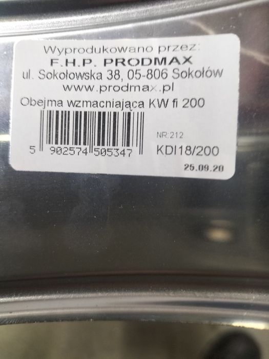 Obejma wzmacniająca KW fi 200