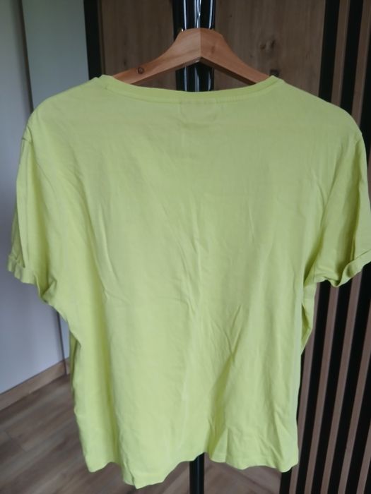 Limonkowy t-shirt Hugo Boss
