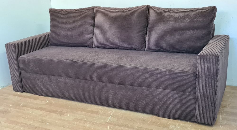 Nowa sofa automat sprężyny sztruks welur plusz kanapa wersalka tapczan