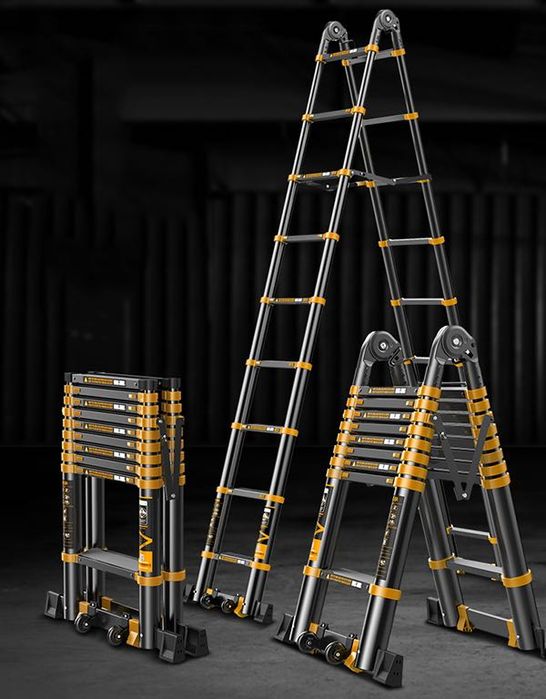 Drabina teleskopowa przegubowa 5.6 m + pokrowiec- NOWA GENERACJA