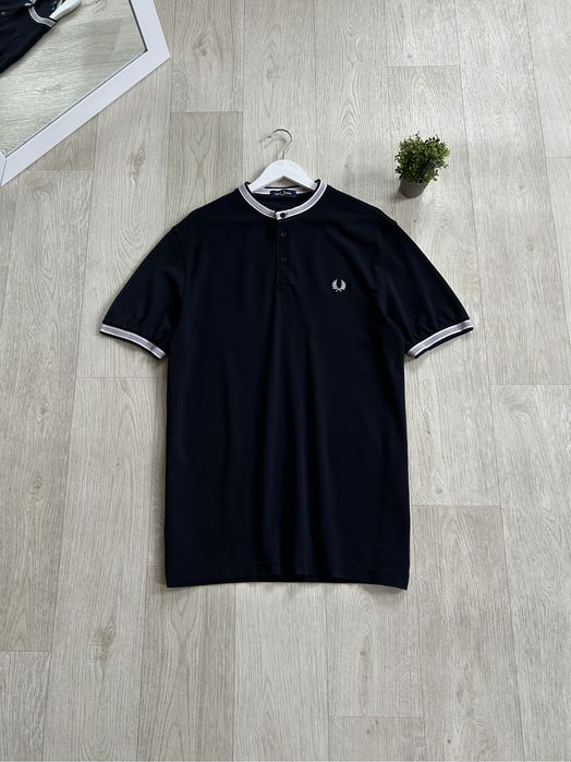 Fred Perry Polo Logo Tee Shirts Поло оригінал велике большое оригинал опт чёрное
