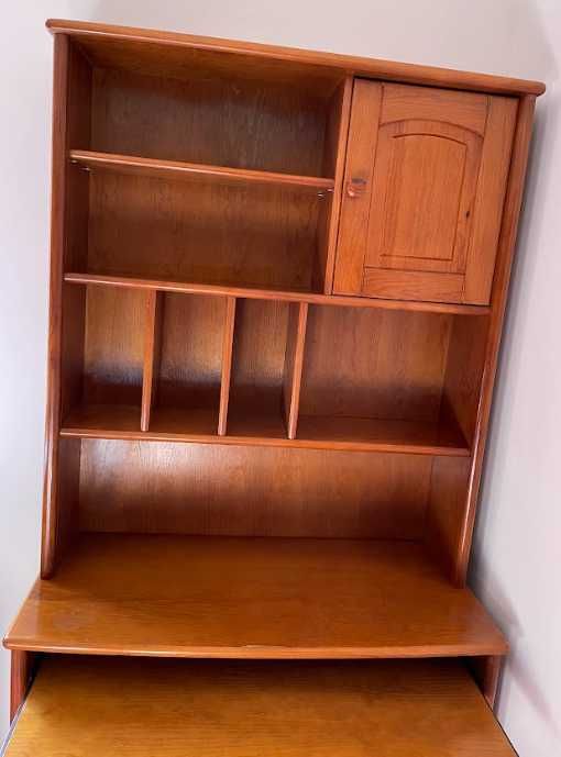 Conjunto Madeira Pinho Mel - Estúdio de quarto e Escrevaninha