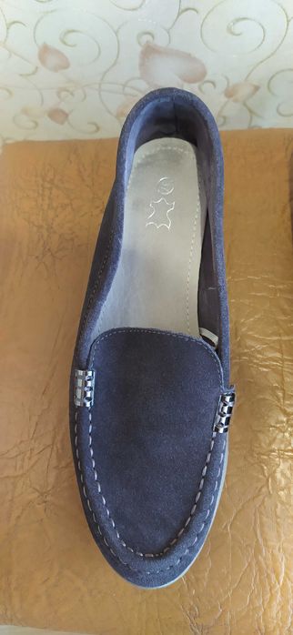 Лоферы женские из натуральной замши (Польша)