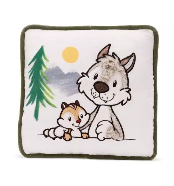 NICI 49955 Poduszka przytulanka wilk Winny i wiewiórka Jojo 25x25cm GREEN. Nici. Nowy Produkt