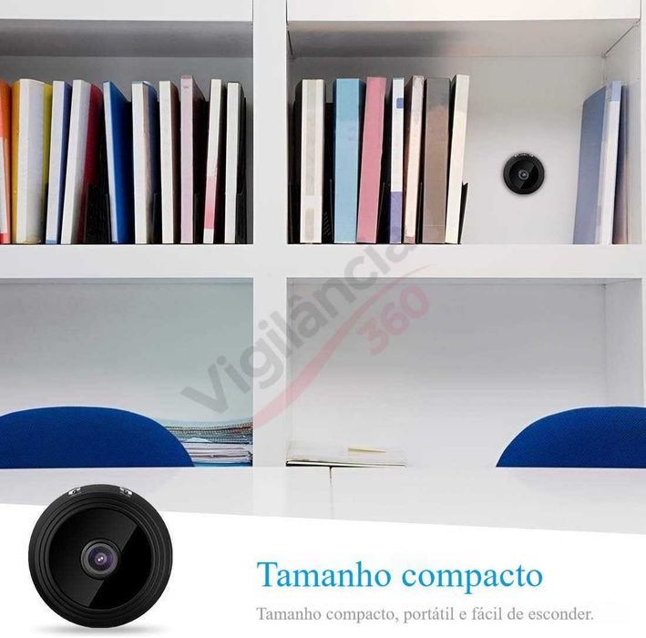 Micro Câmara Espia WiFi Sem Fios Full HD 1080P com Visão Noturna-NOVO