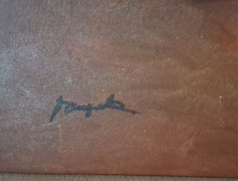 Tela decorativa pintada a óleo