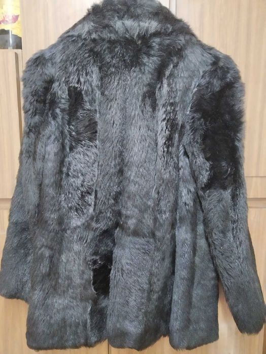 Casaco de peles preto