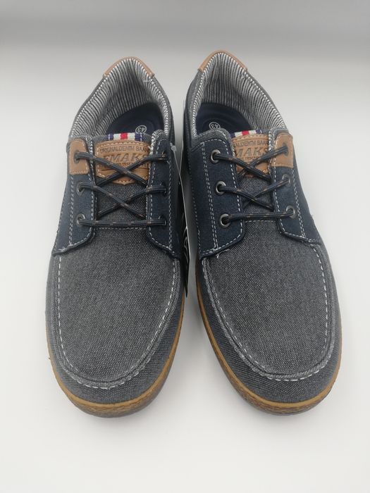 Buty męskie granatowe Dżins  przecierany rozmiar 43