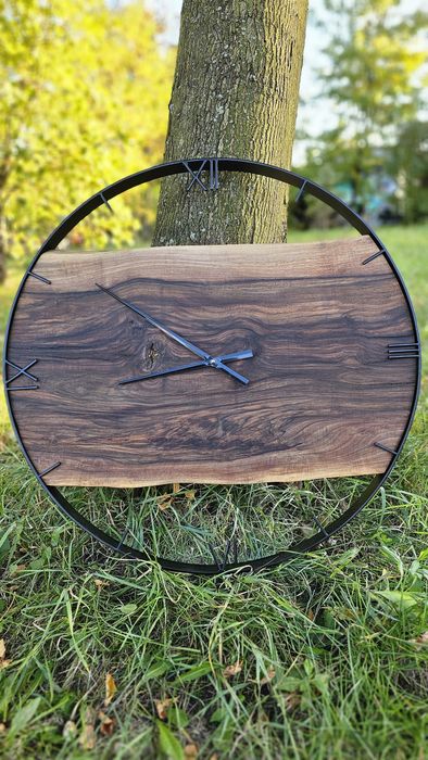 Zegar loft orzech 70cm