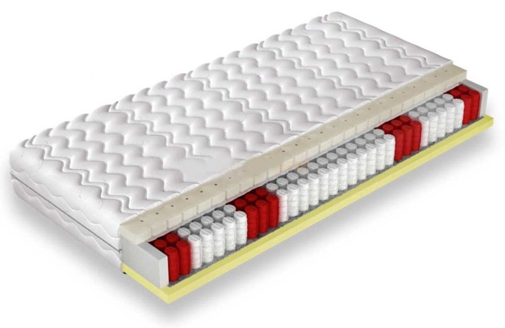 Materac OLIMP 140 x 200 - Średnio twardy H2 - Lateks i Visco - NOWY