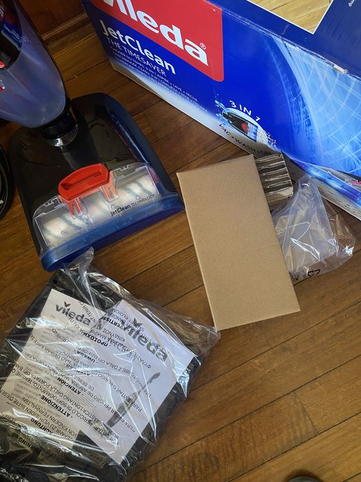 Vileda JetClean 3 em 1 – Aspira, Lava e Seca | Como Novo (Usado Apenas 1 vez).