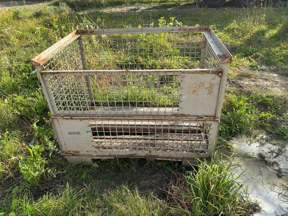 Kosze GIBO GITTERBOX 120x80x97 skrzyniopaleta metalowa pojemnik siatkowy paleta EUR kosz przemysłowy na złom odpady magazynowy box metalowy