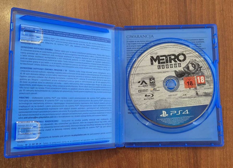 Gra Metro Exodus na PS4 - używana, bardzo dobry stan - Polska wersja
