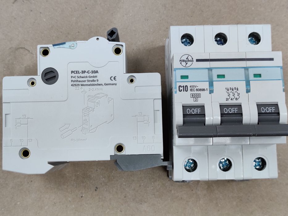 Disjuntor trifásico 10 amperes novo
