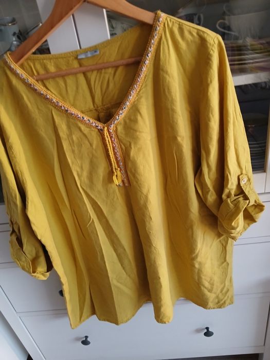 Duża bluzka len xxxl