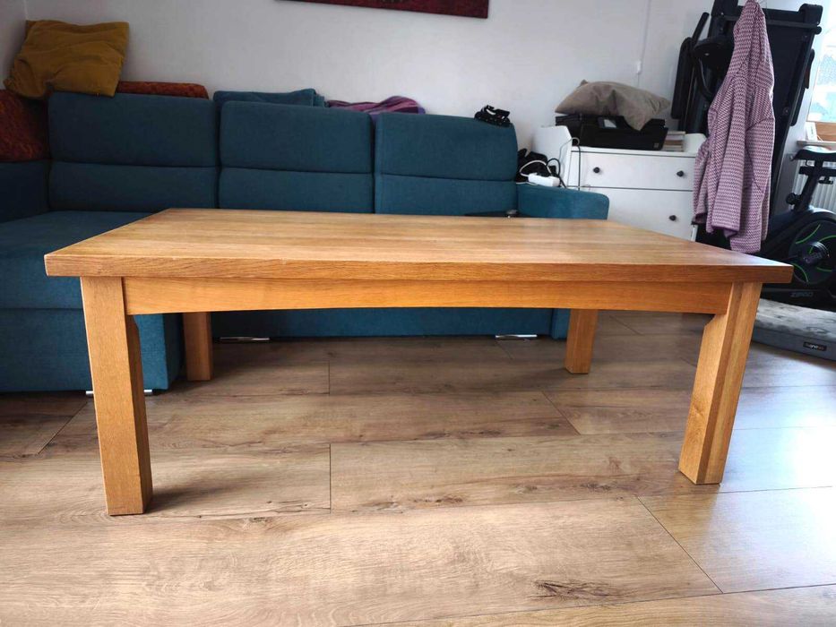 Masywna drewniana ława dębowa stół, 135 x 80 cm